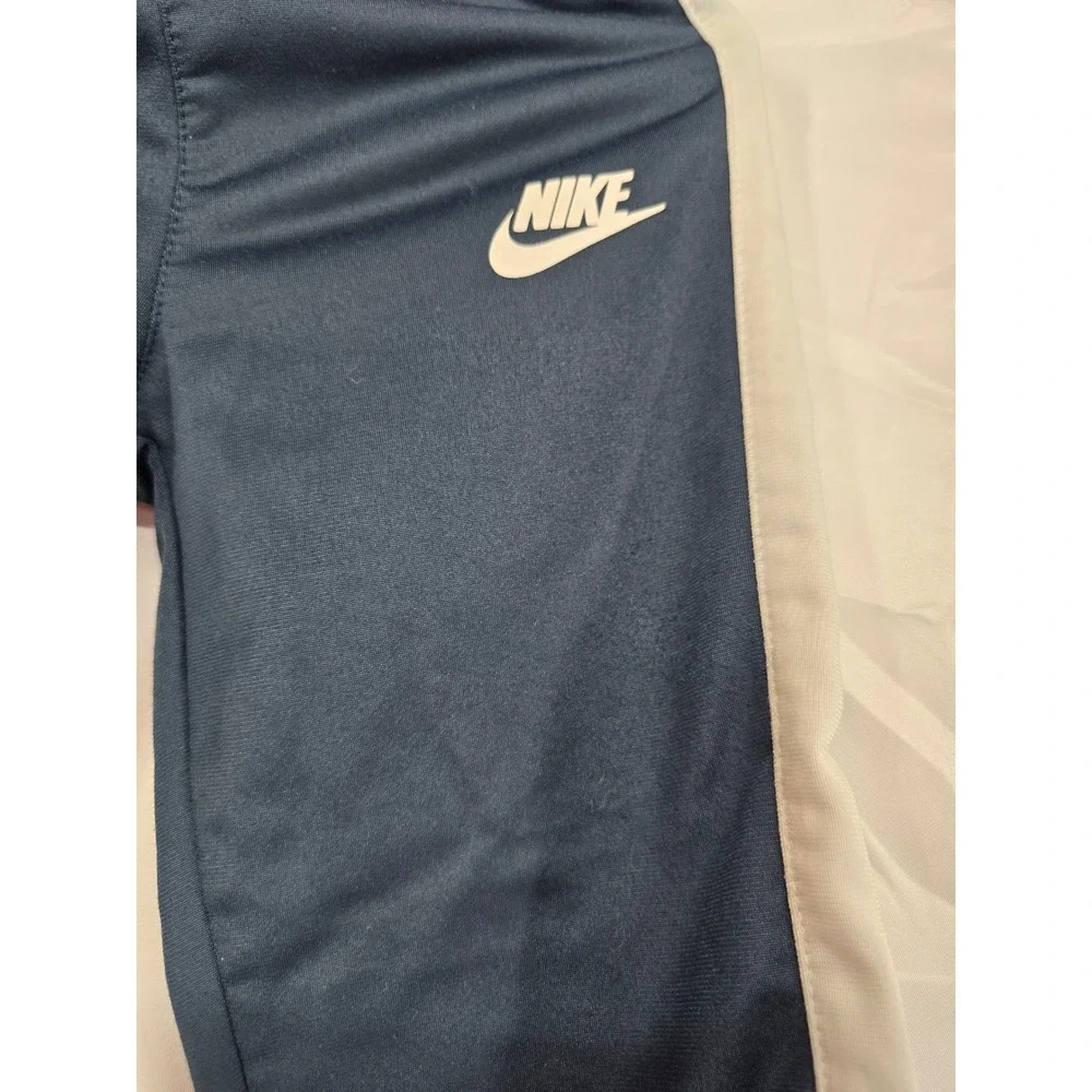 Nike Kids Navy Blue White Side Stripe Track Pants 3T Athletic Joggers Sweatpants